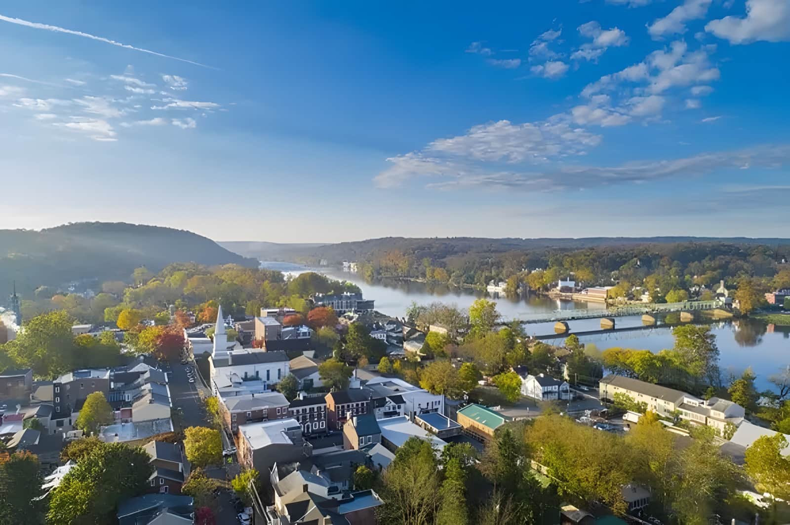 Lambertville city view for Hyatus furnished homes