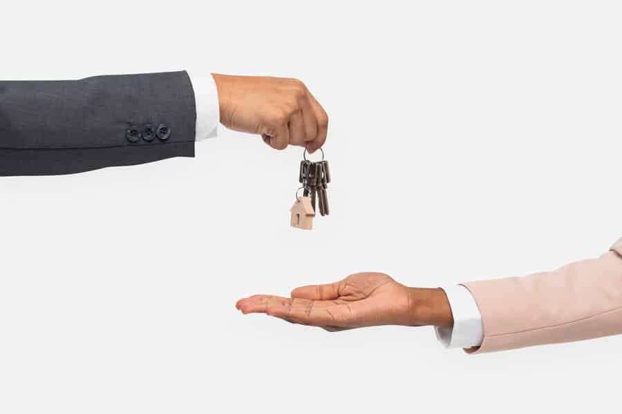 Handing over rental property keys