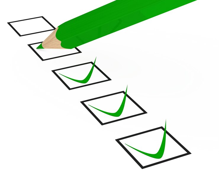 Checking off key points list items
