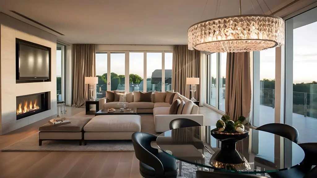 modern living room in Stamford USA apartment