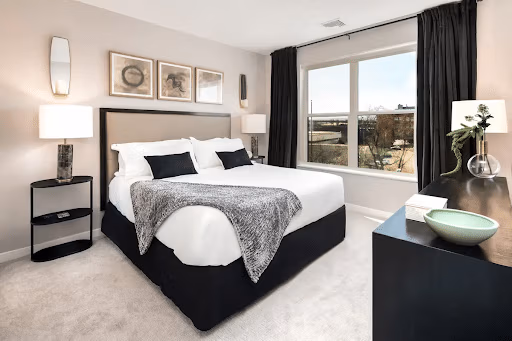 High-quality and comfortable luxury furnished rental bedroom