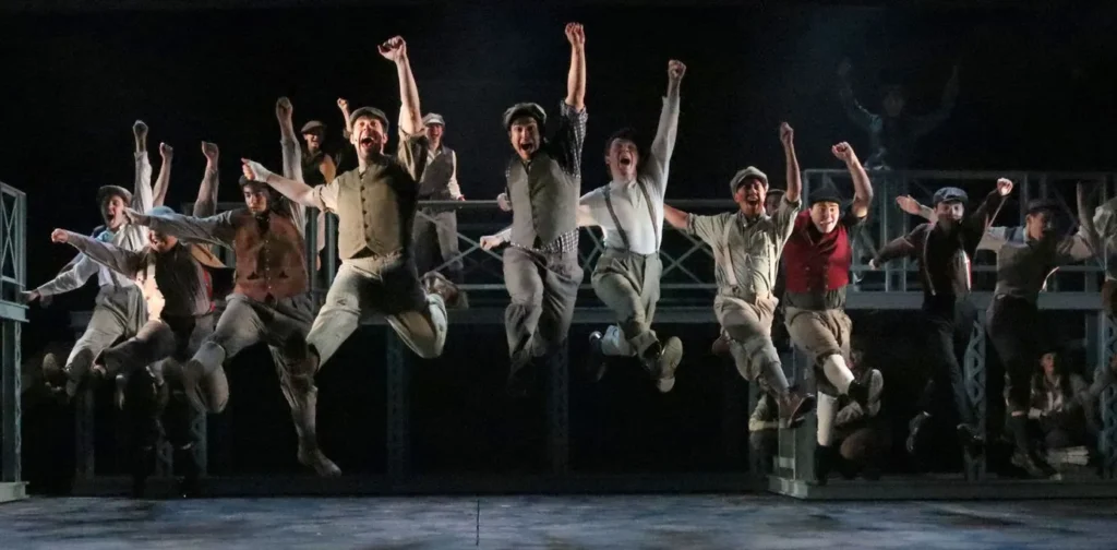 Actors performing on stage at Curtain Call Theater in Stamford, Connecticut, during a live theatrical production
