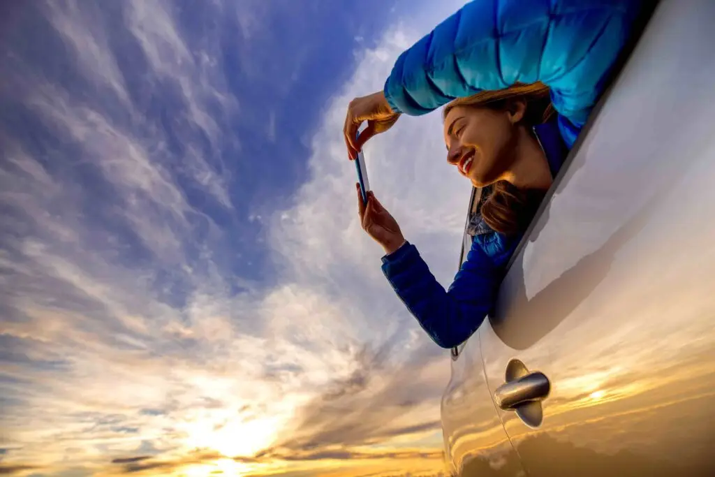 Woman on vacation
