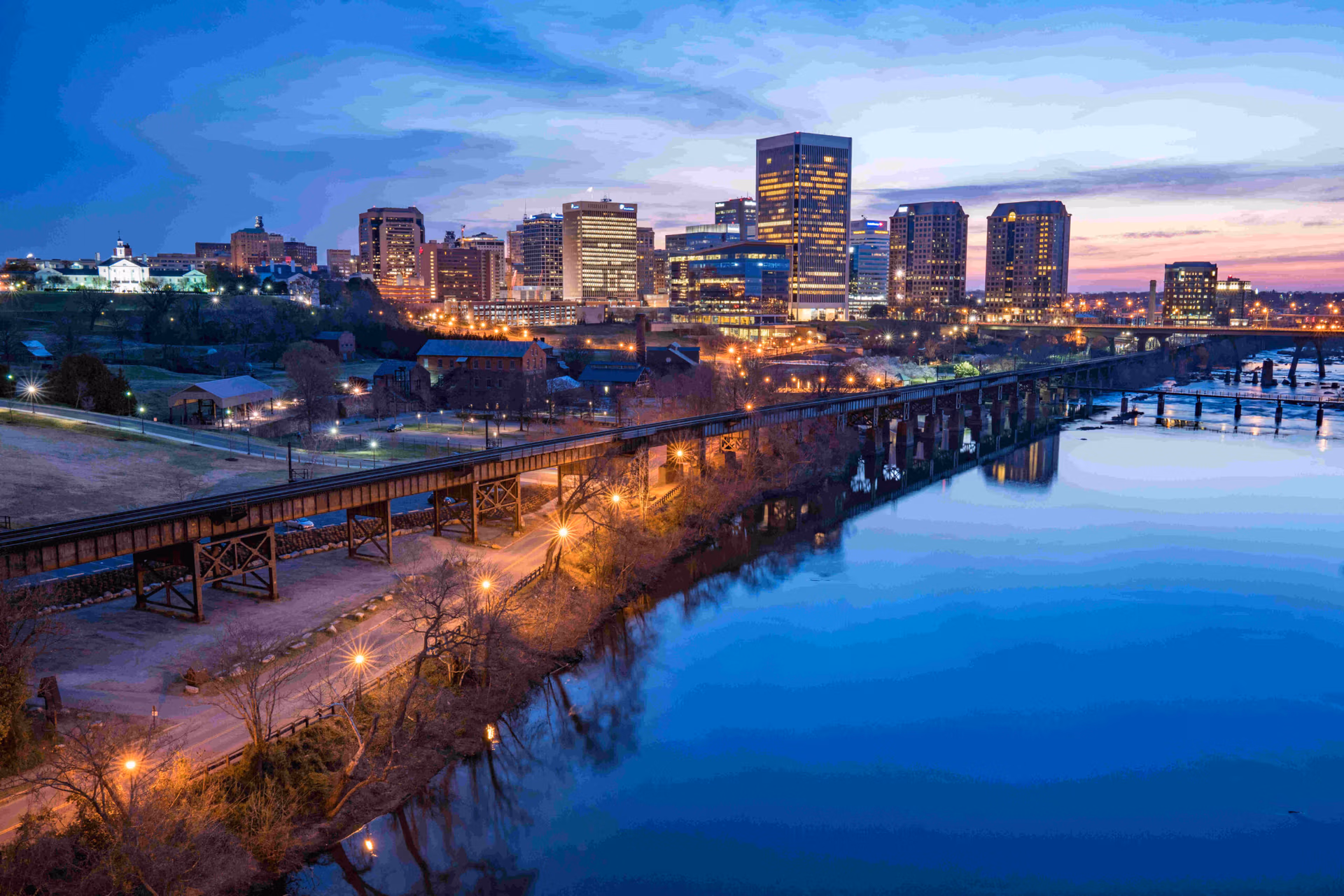 Richmond night skyline