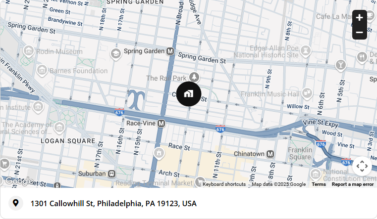 Google Map Location in Philadelphia